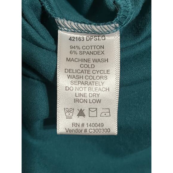 Chadwicks of Boston Green Dress with Side Rouching-Women’s Size L- EUC - Picture 4 of 6